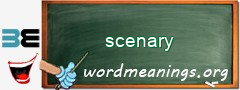 WordMeaning blackboard for scenary